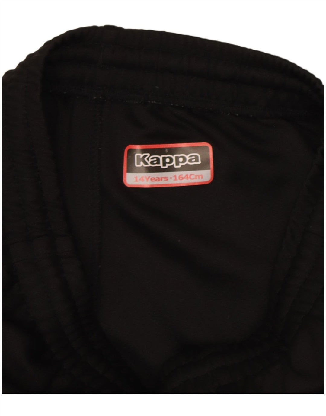 Kappa Boys Graphic Tracksuit Trousers 13-14 Years Black