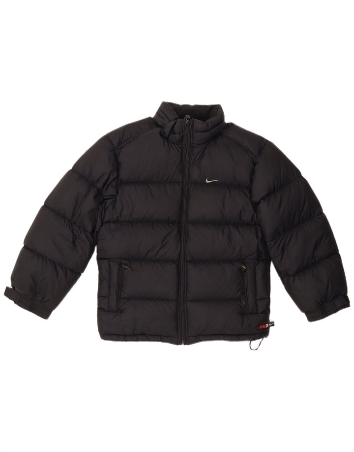 Nike Boys Hooded Padded Jacket 11-12 Years Medium Navy Blue Nylon