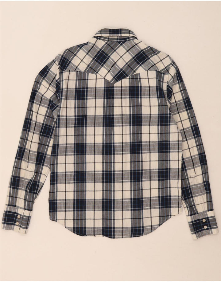 LEVI'S Mens Shirt Small Navy Blue Check Cotton