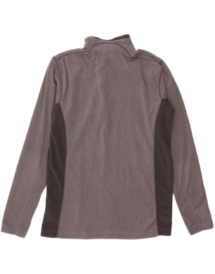 Columbia Mens Zip Neck Fleece Jumper Small Grey Colourblock Polyester