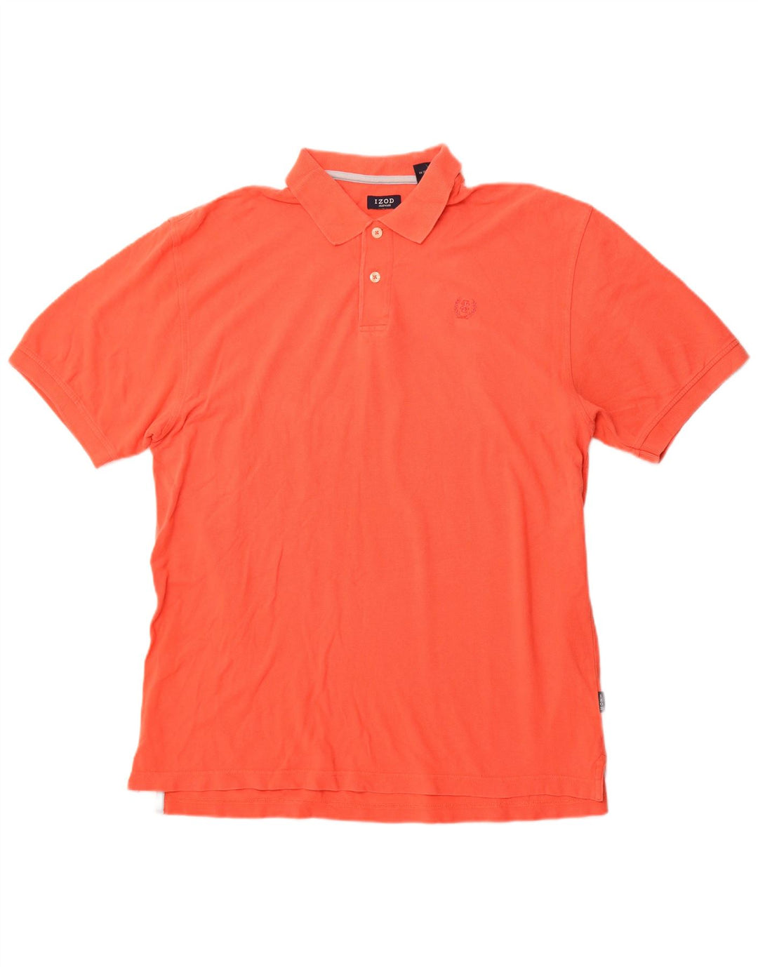 Izod Mens Polo Shirt Large Orange Cotton