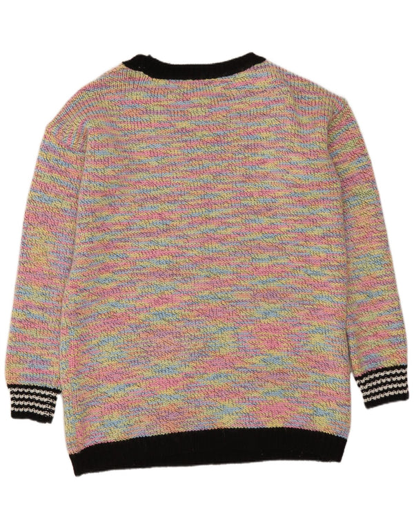 Topshop Womens Boat Neck Jumper Sweater UK 8 Small Multicoloured Geometric