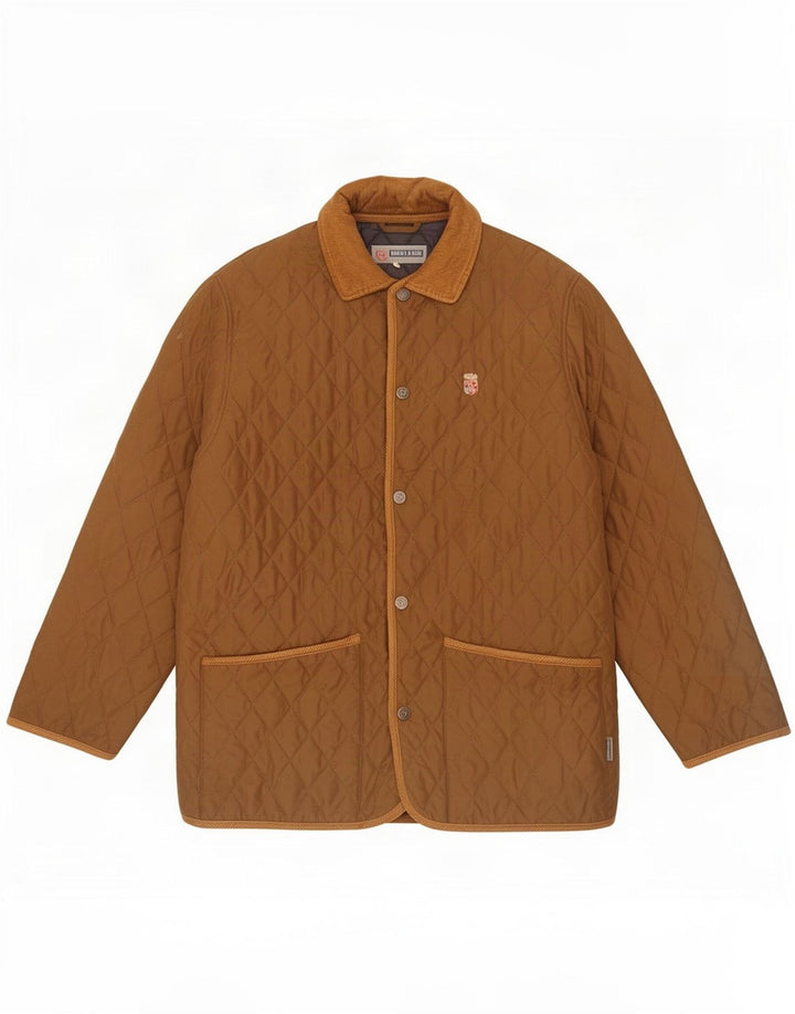 Armata Di Mare Mens Quilted Jacket IT 48 Medium Brown Polyester