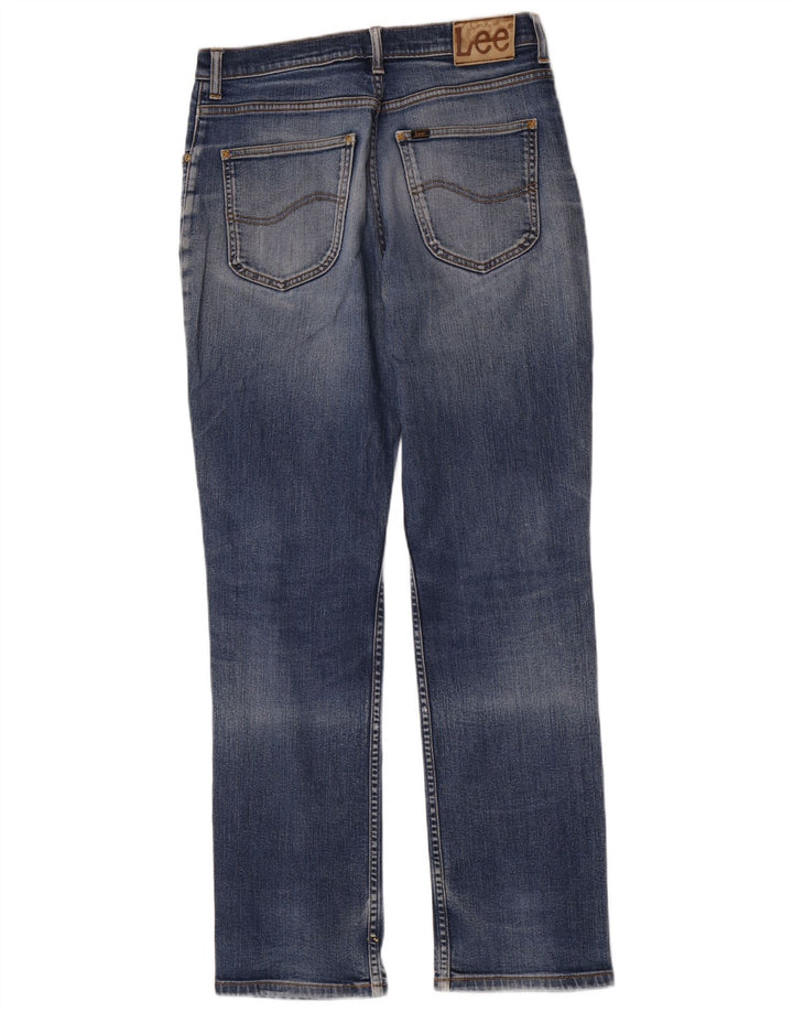 Lee Mens Brooklyn Straight Jeans W33 L34 Blue Cotton