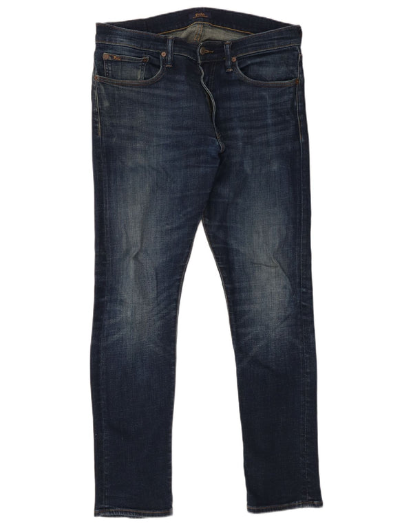 Polo Ralph Lauren Mens Slim Jeans W32 L32 Navy Blue Cotton