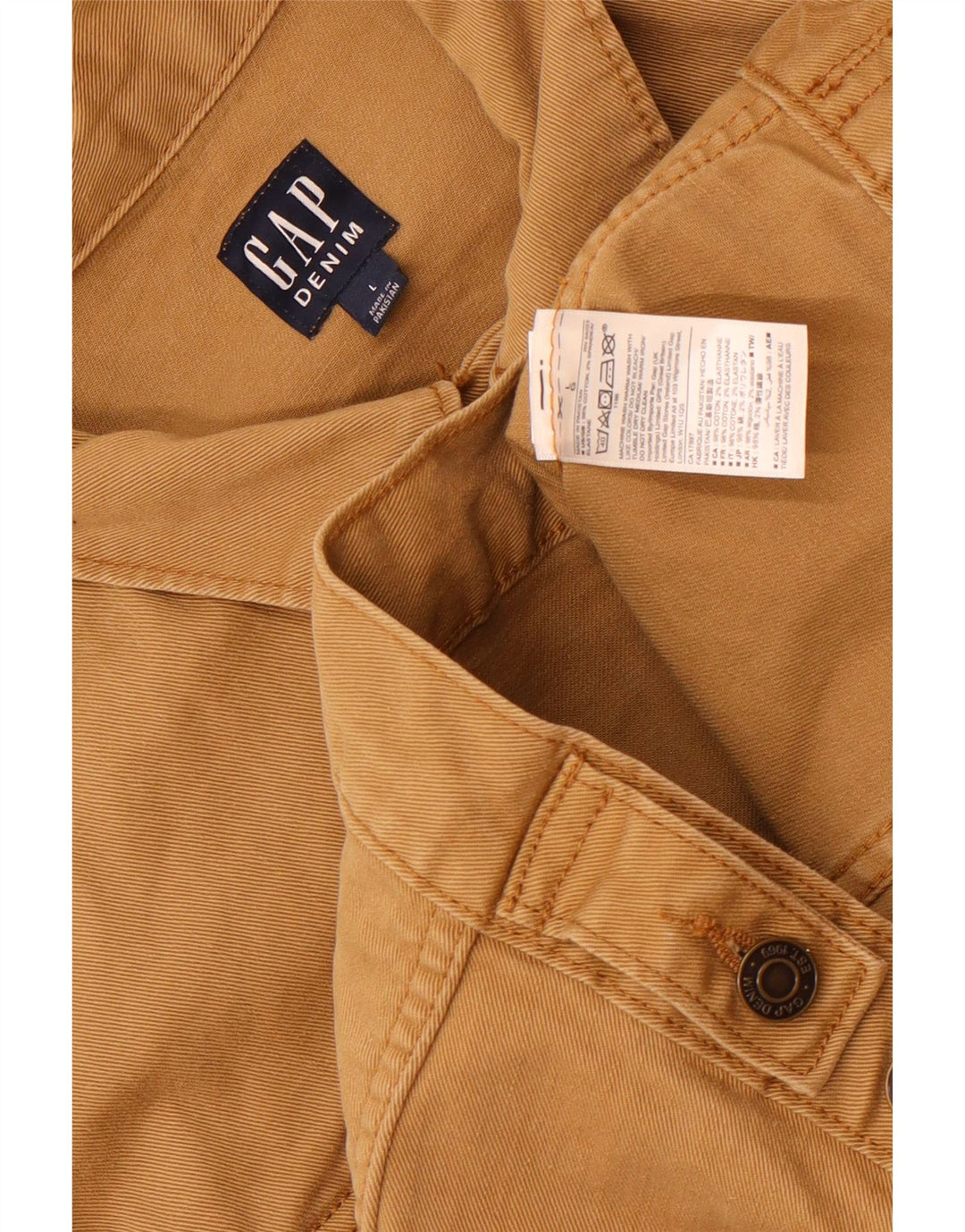 Gap Mens Denim Jacket UK 40 Large Brown Cotton