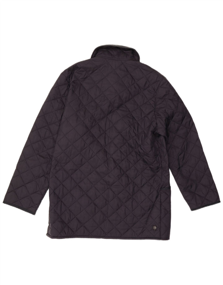 Barbour Mens Quilted Jacket UK 38 Medium Navy Blue Polyamide
