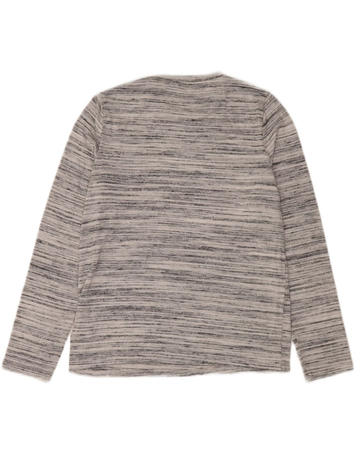 Marks & Spencer Womens Crew Neck Jumper Sweater UK 12 Medium Grey Flecked