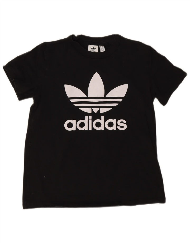 Adidas Womens Graphic T-Shirt Top UK 12 Medium Black
