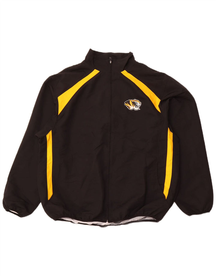 Russell Athletic Mens Tracksuit Top Jacket UK 40 Large Black Polyester