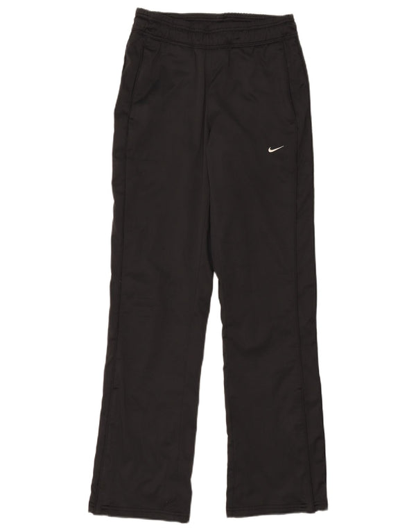 Nike Womens Dri Fit Tracksuit Trousers UK 6 XS Black Polyester