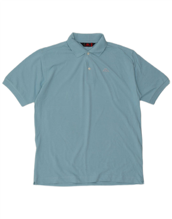 Kappa Mens Polo Shirt Large Blue Cotton