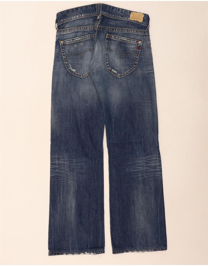 REPLAY Womens Wide Leg Jeans W32 L31 Blue