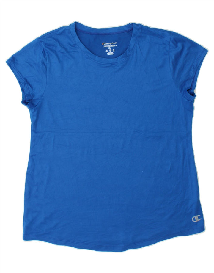 CHAMPION Womens T-Shirt Top UK 18 XL Blue Polyester Vintage Champion and Second-Hand Champion from Messina Hembry 