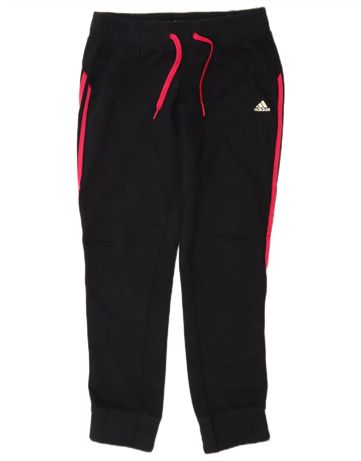ADIDAS Womens Tracksuit Trousers Joggers UK 12/14 Medium  Black Cotton