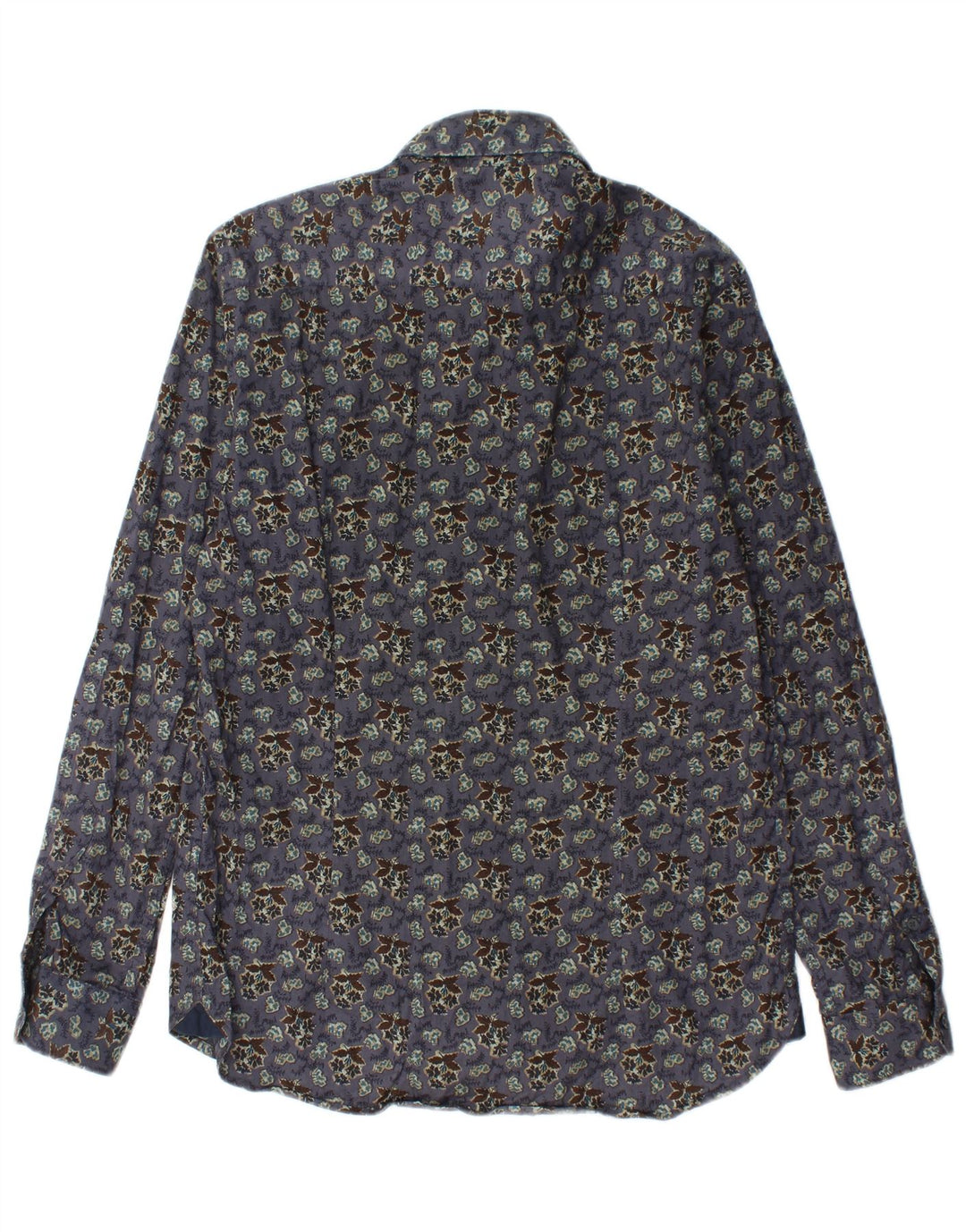 CARRERA Mens Shirt Medium Purple Floral Cotton