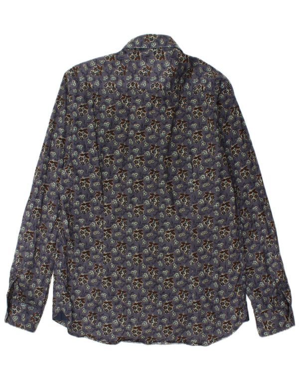 CARRERA Mens Shirt Medium Purple Floral Cotton