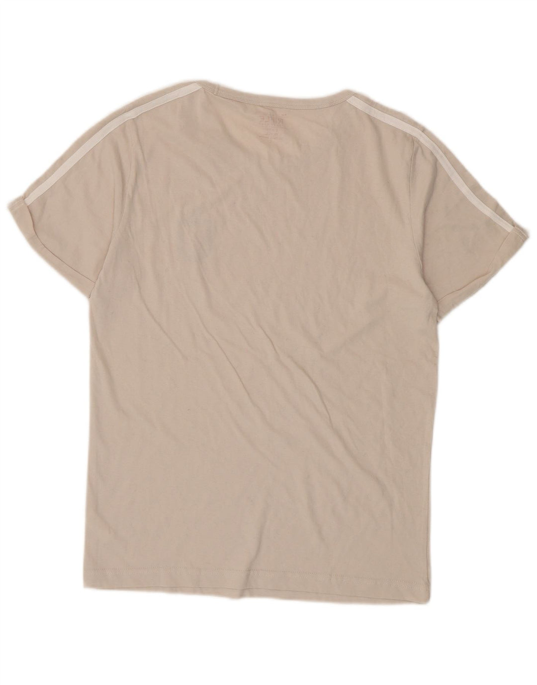 RIFLE Womens T-Shirt Top UK 14 Large Off White Cotton