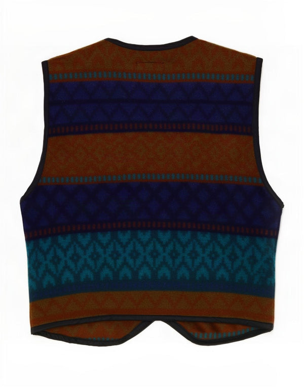 Chateu Beau Cedre Womens Waistcoat IT 44 Medium Multicoloured Geometric