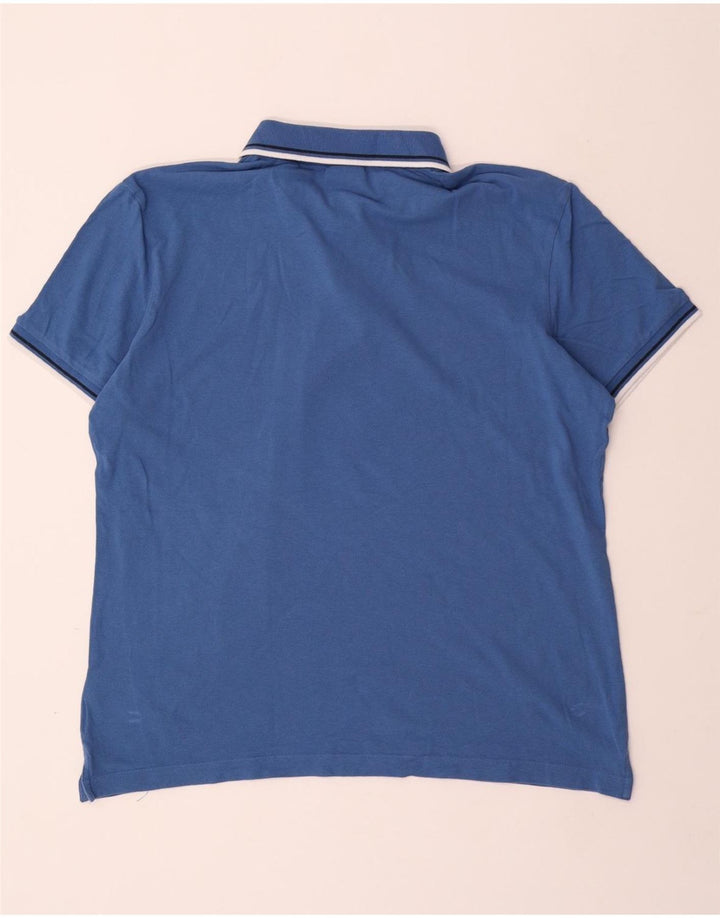 DIADORA Mens Polo Shirt XL Blue Cotton