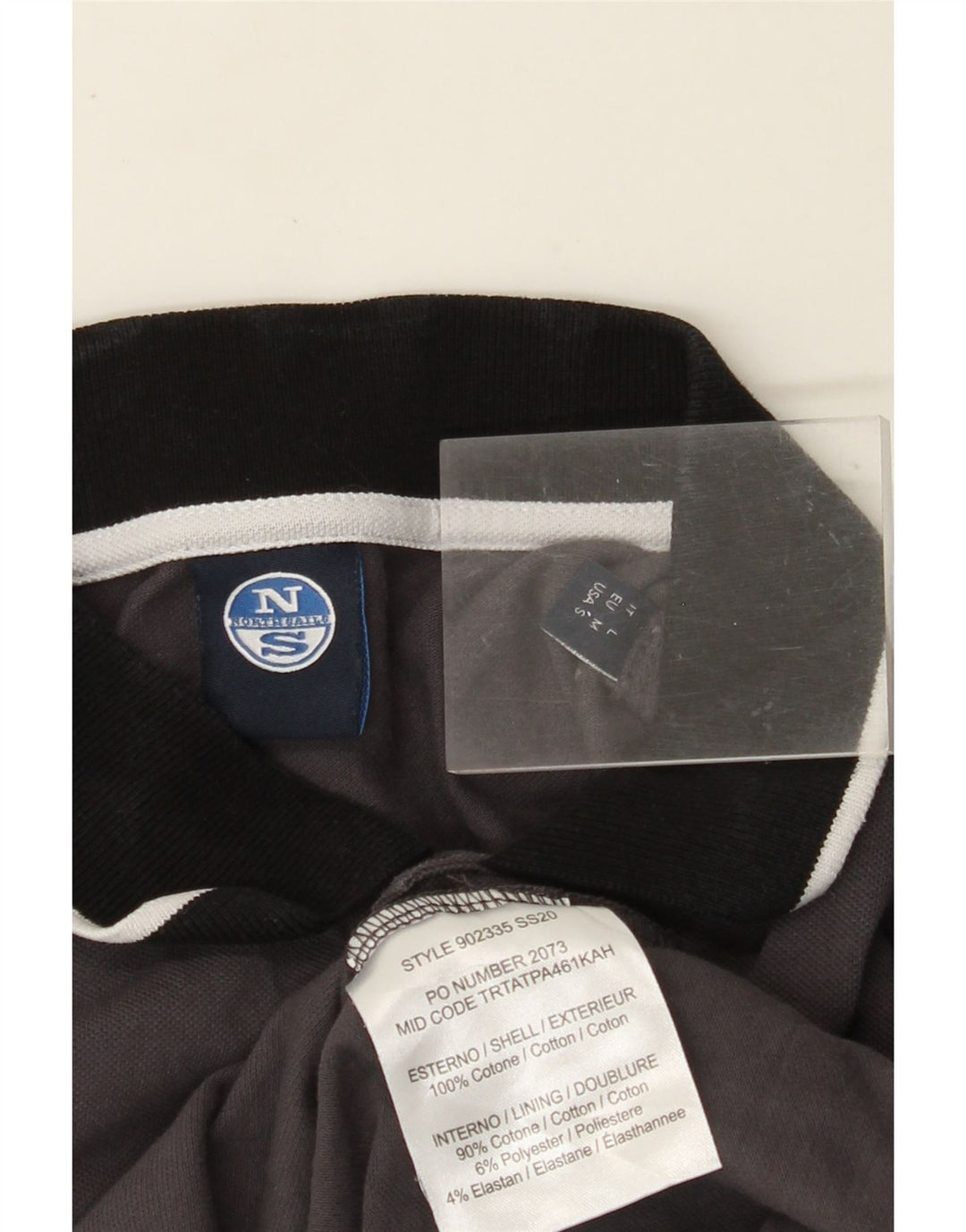 NORTH SAILS Mens Graphic Polo Shirt Small Grey Cotton