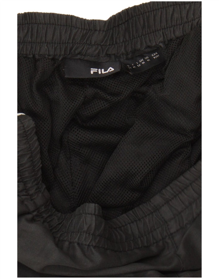 FILA Mens Graphic Tracksuit Trousers Medium Black