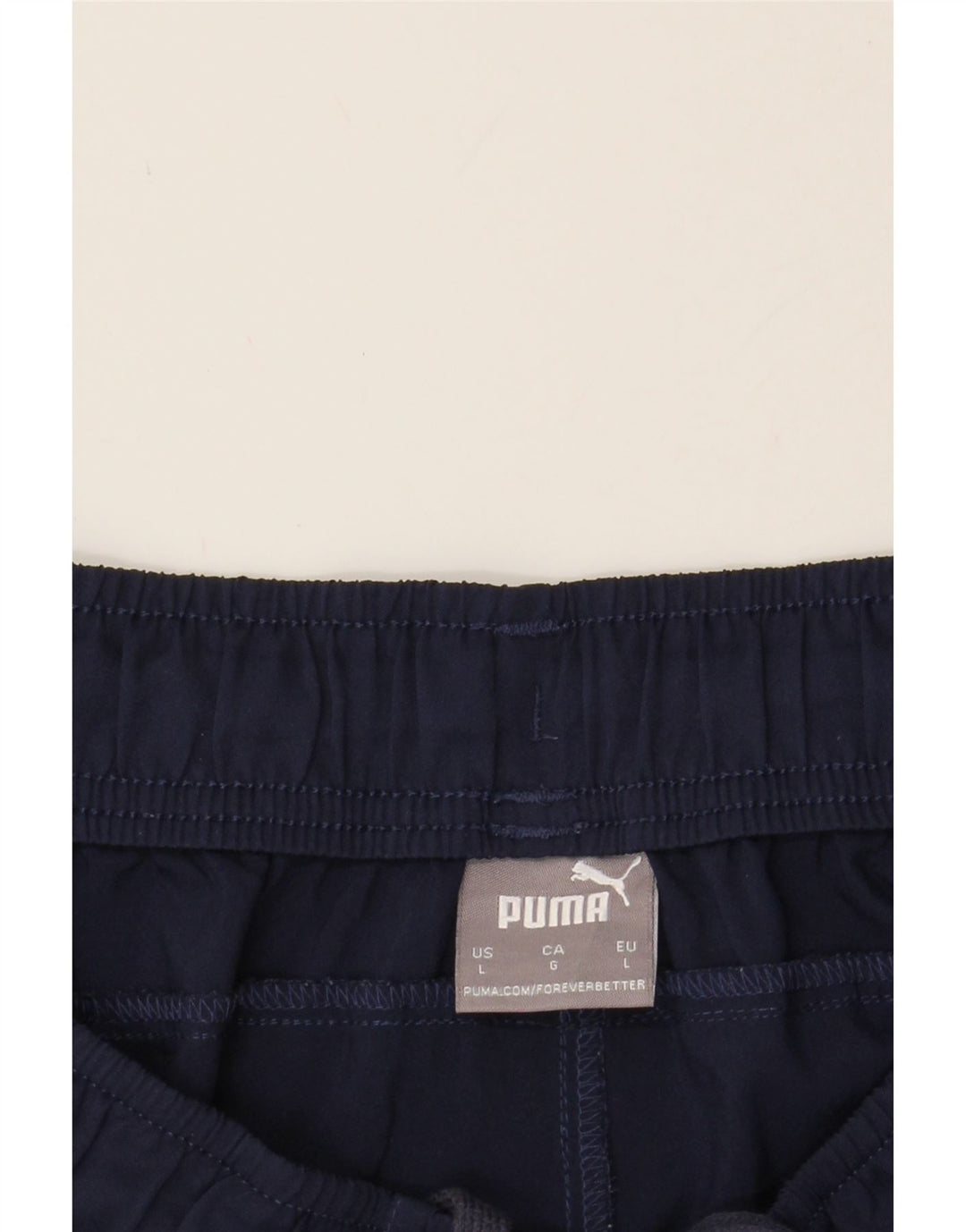 PUMA Mens Sport Shorts Large  Navy Blue Polyester Vintage Puma and Second-Hand Puma from Messina Hembry 