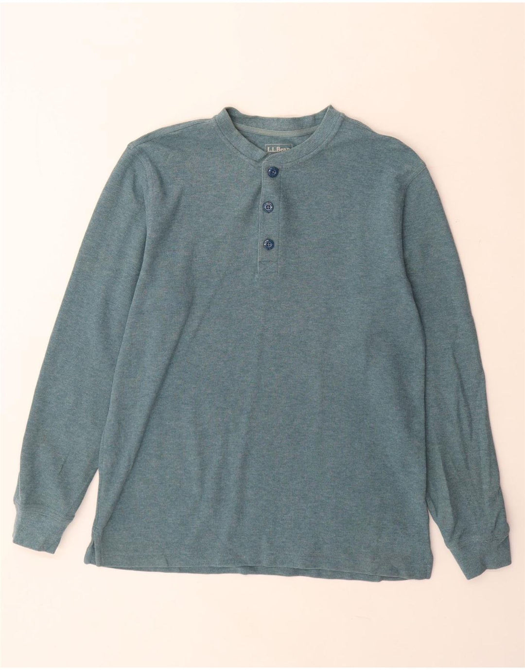 L.L.BEAN Mens Traditional Fit Top Long Sleeve Small Blue Cotton
