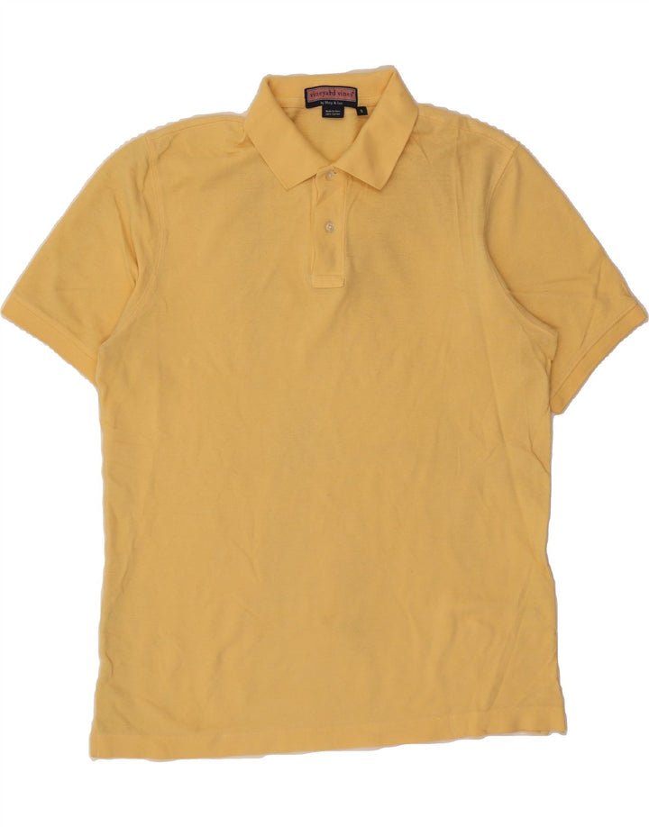 VINEYARD VINES Mens Polo Shirt Small Yellow Cotton Vintage Vineyard Vines and Second-Hand Vineyard Vines from Messina Hembry 