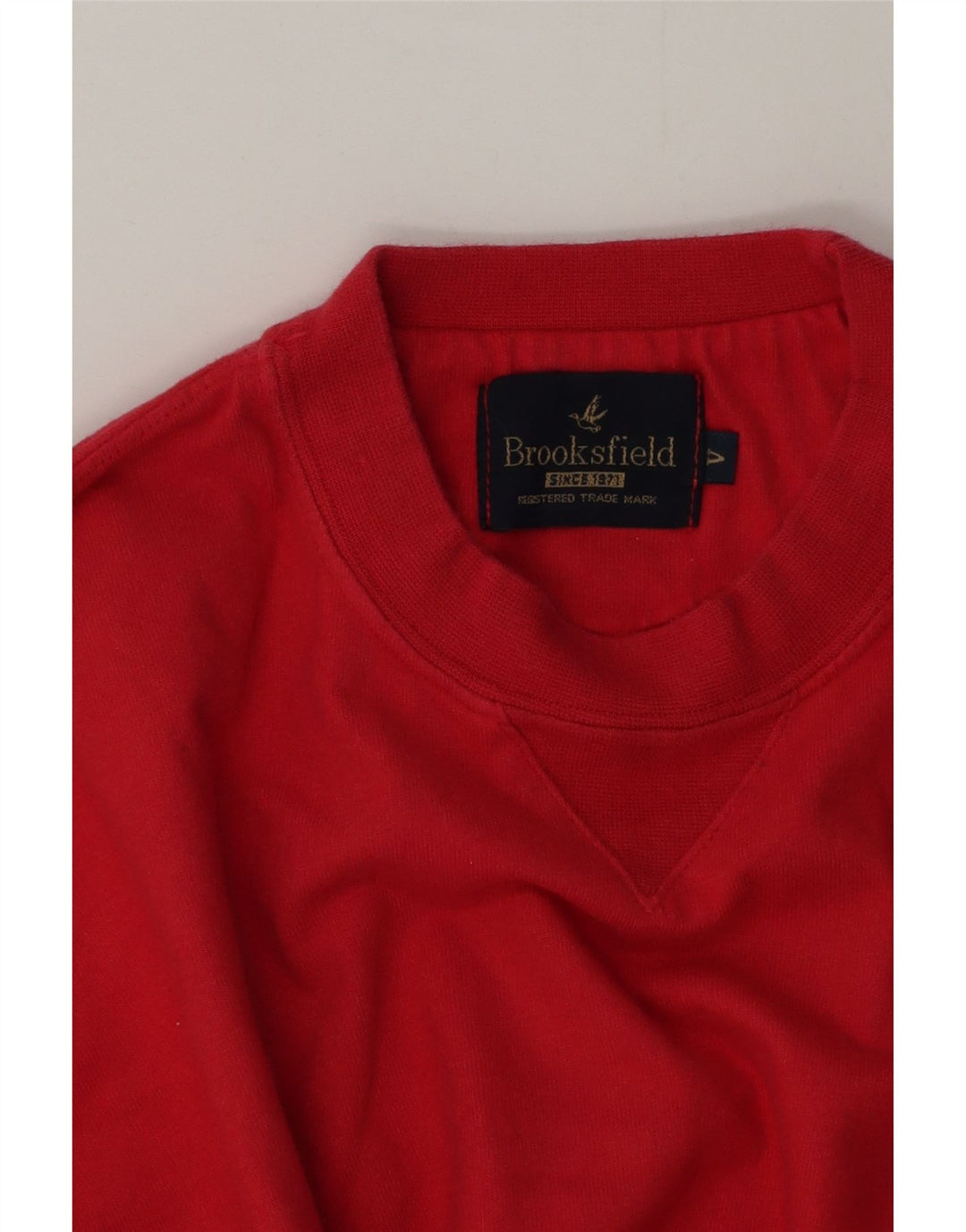 Brooksfield Mens Sweatshirt Jumper Large Red