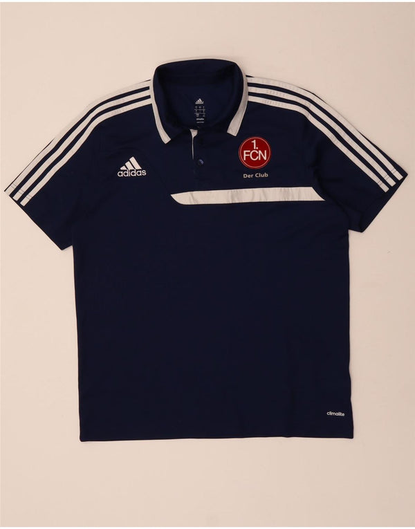 ADIDAS Mens Climalite Polo Shirt Large Navy Blue Polyester