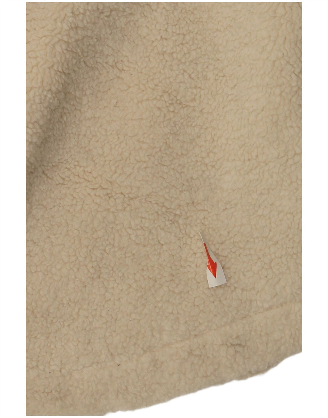 Topshop Womens Oversized Fleece Jacket UK 10 Small Beige Polyester