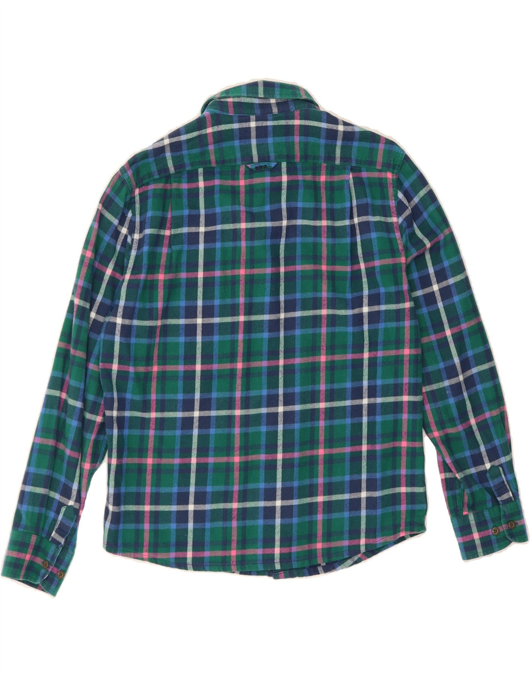 SUPERDRY Mens Flannel Shirt Medium Green Check Vintage Superdry and Second-Hand Superdry from Messina Hembry 