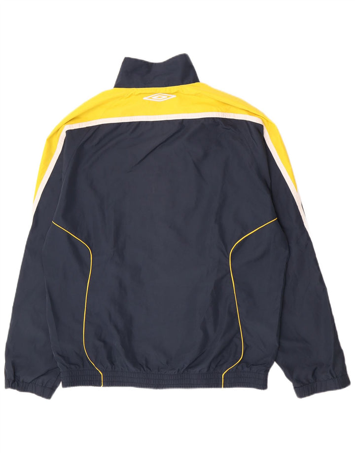 Umbro Mens Tracksuit Top Jacket XL Navy Blue Colourblock Polyester