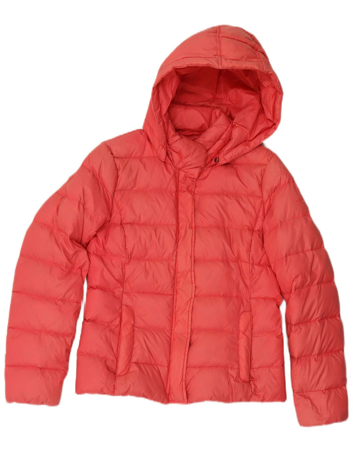 Woolrich Womens Hooded Padded Jacket UK 10 Small Pink Polyamide