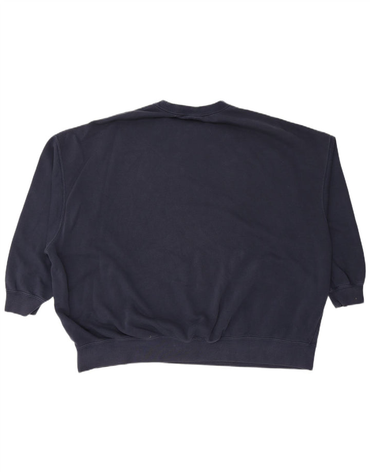 NIKE Womens Oversized Graphic Sweatshirt Jumper UK 16 Large Navy Blue