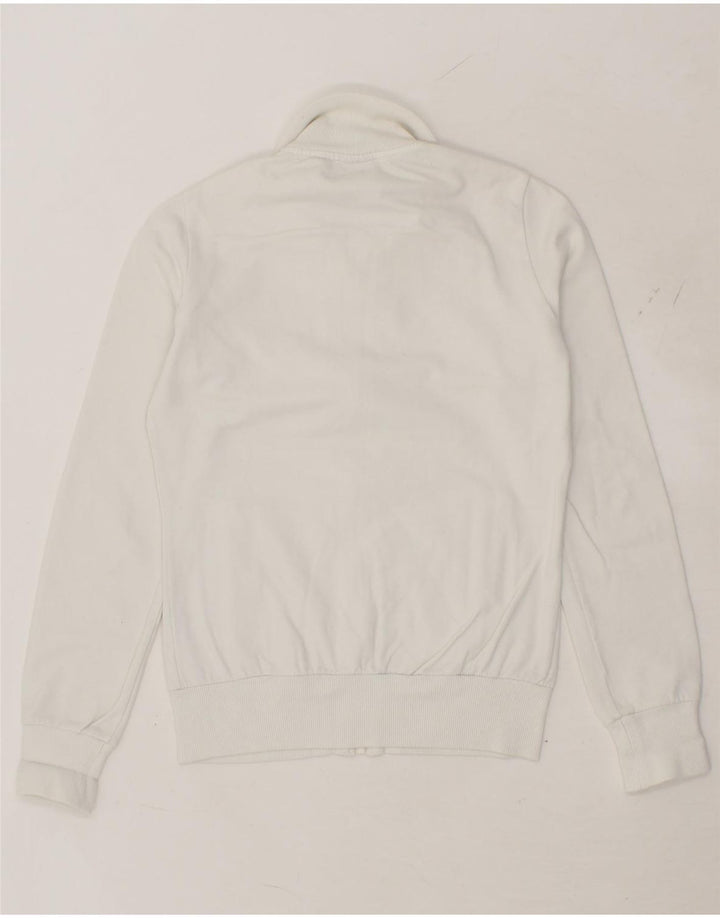 LOTTO Womens Tracksuit Top Jacket UK 12 Medium White Cotton Vintage Lotto and Second-Hand Lotto from Messina Hembry 
