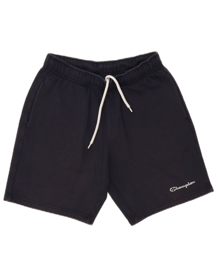 CHAMPION Mens Sport Shorts Medium  Navy Blue Cotton