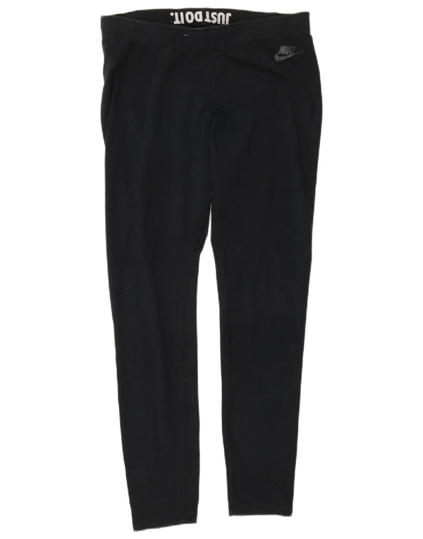 Nike Womens Graphic Leggings UK 14 Large  Black