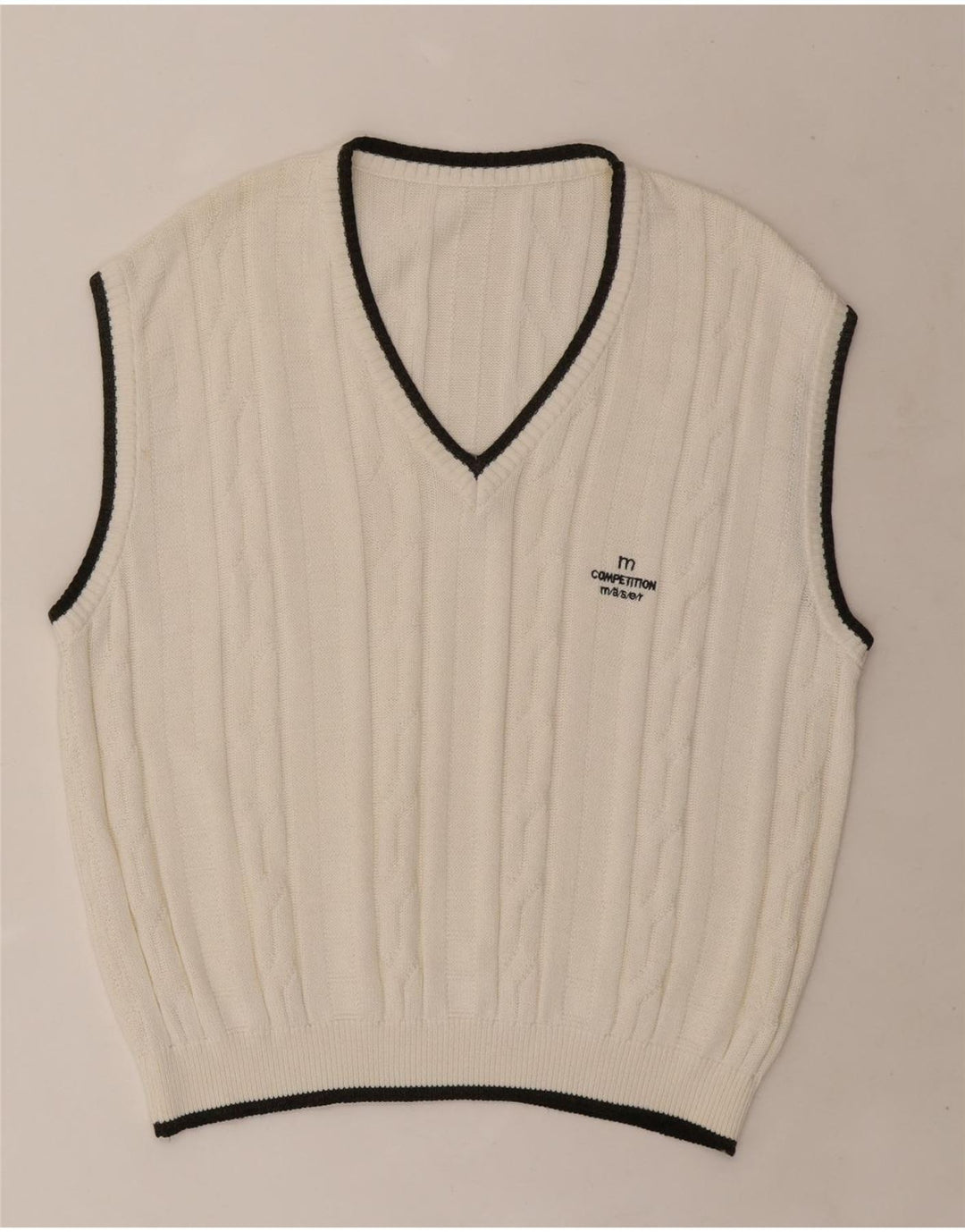 VINTAGE Mens Vest Tank Top XL White