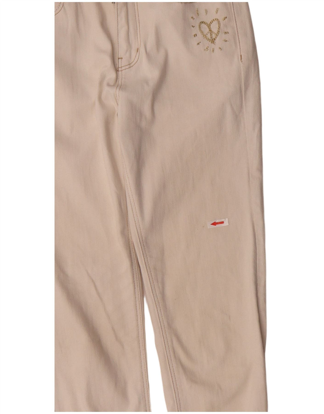 DESIGUAL Womens Slim Jeans W28 L27 Off White Cotton