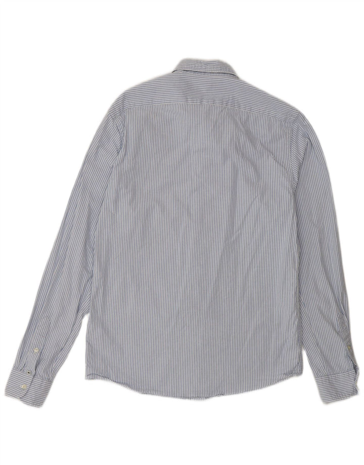 SCOTCH & SODA Mens Shirt Medium Blue Pinstripe Cotton