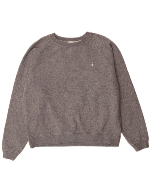 Jack Wills Womens Sweatshirt Jumper UK 14 Large Grey Cotton
