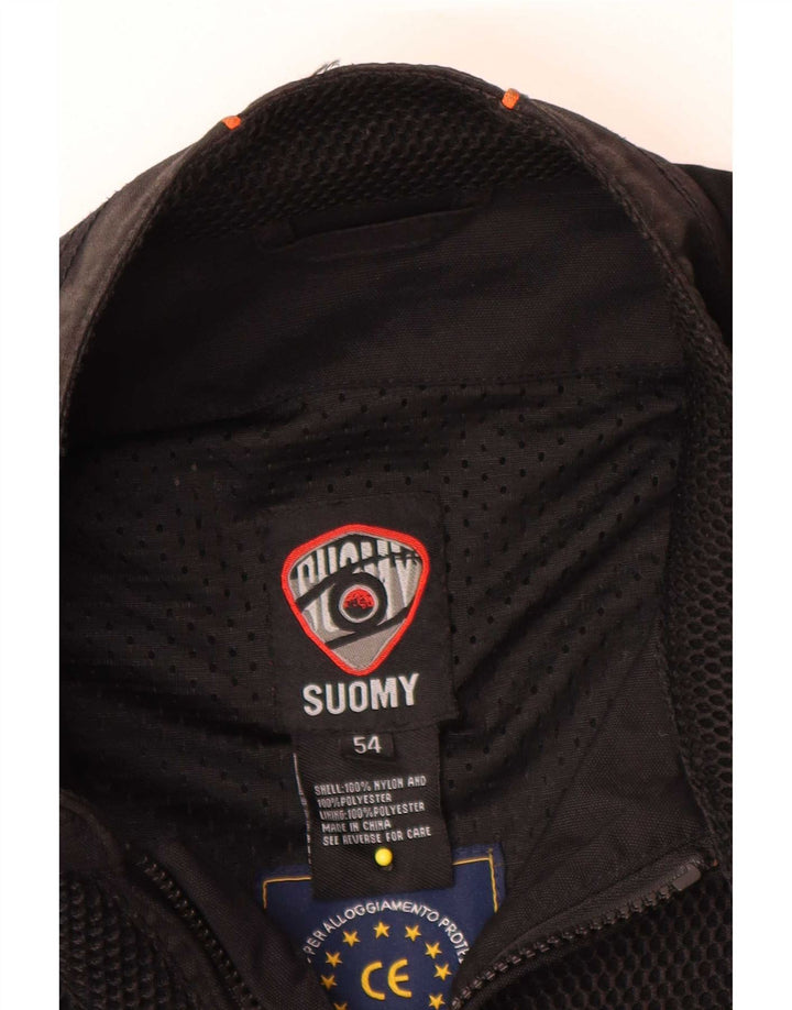 Suomy Mens Graphic Racer Jacket IT 54 2XL Black Nylon