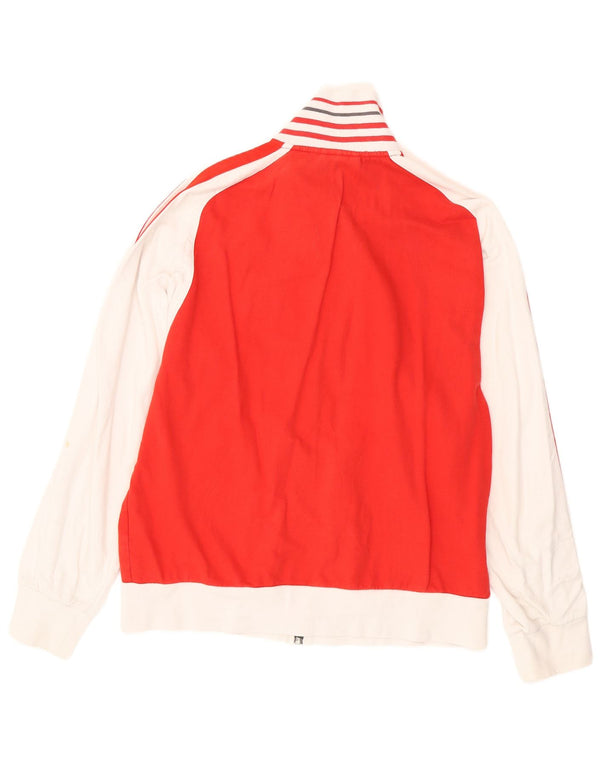 Lotto Mens Tracksuit Top Jacket Large Red Colourblock Cotton