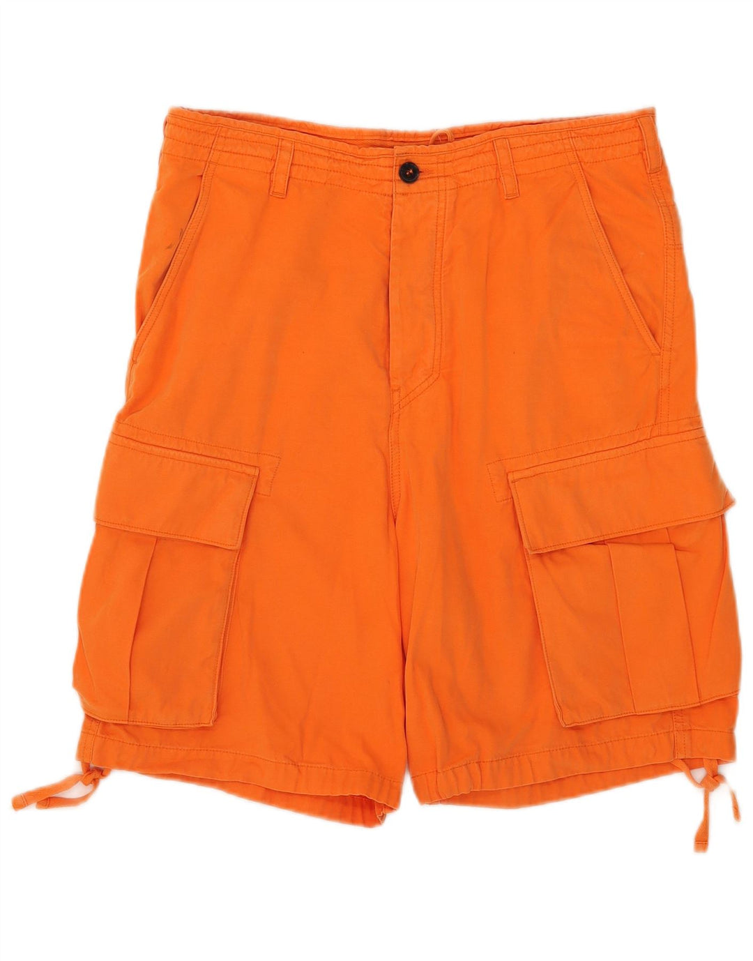 French Connection Mens Cargo Shorts W32 Medium Orange Cotton