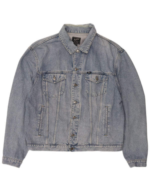 Gas Mens Denim Jacket 2XL Blue Cotton