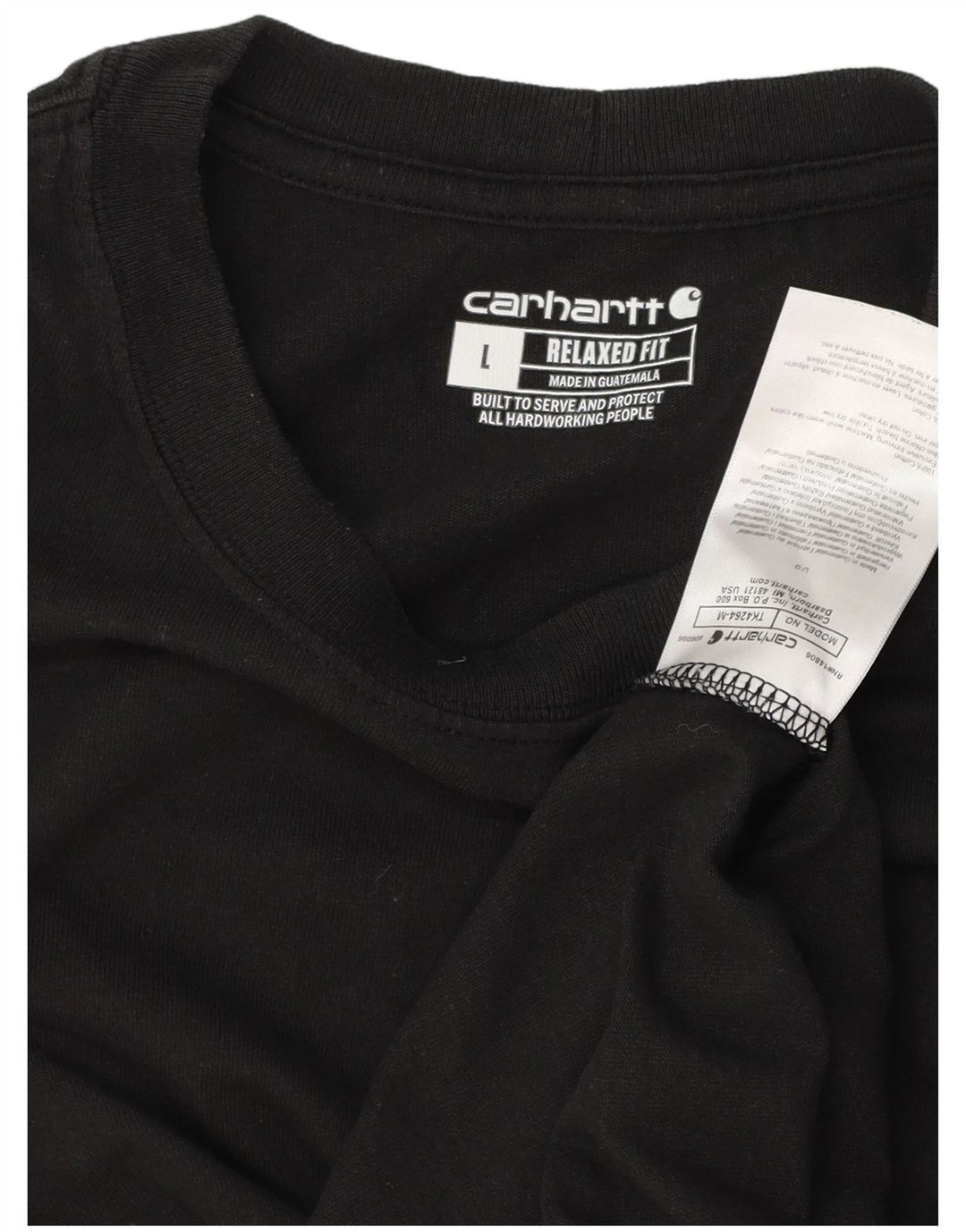 CARHARTT Mens Relaxed Fit T-Shirt Top Large Black Cotton