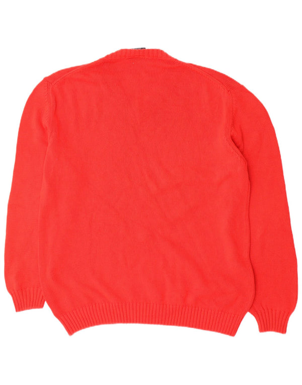 AUSTRALIAN L'ALPINA Mens V-Neck Jumper Sweater IT 52 Large Red