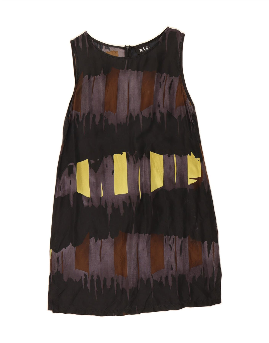 VINTAGE Womens Oversized Sleeveless Shift Dress US 4 Small  Black Striped Vintage Vintage and Second-Hand Vintage from Messina Hembry 